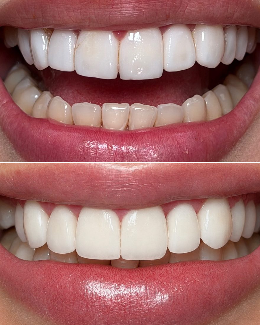 Cosmetic dentist in Bogotá explaining a veneer treatment plan to a patient